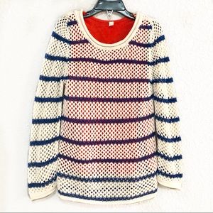 GB Girls Blue Striped Sweater w/ Orange Tank